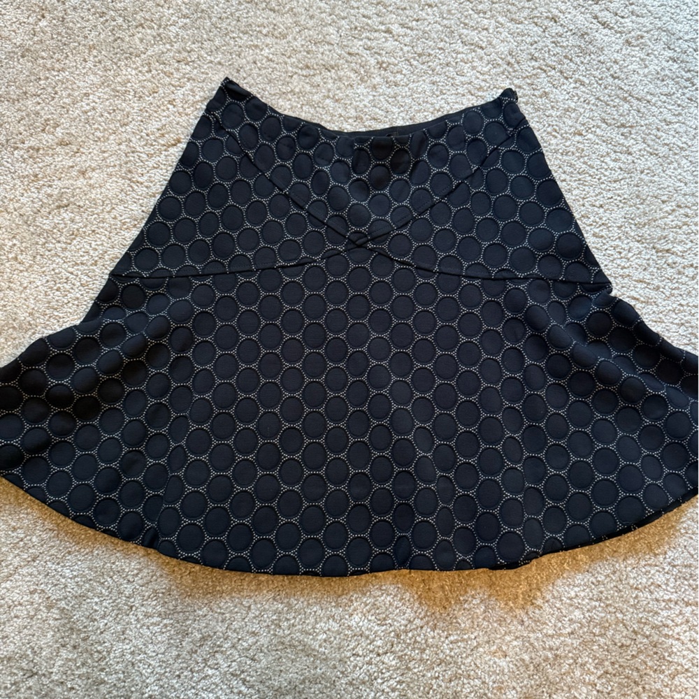 Marc By Marc Jacobs Black Patterned Skirt